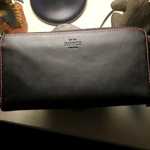 Royce Wallet, Black, good shape, leather